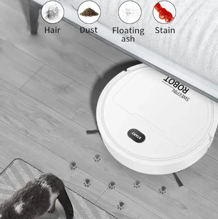 Aspiradora Robótica Inteligente Recargable | Limpieza Automática para Todo el Hogar
