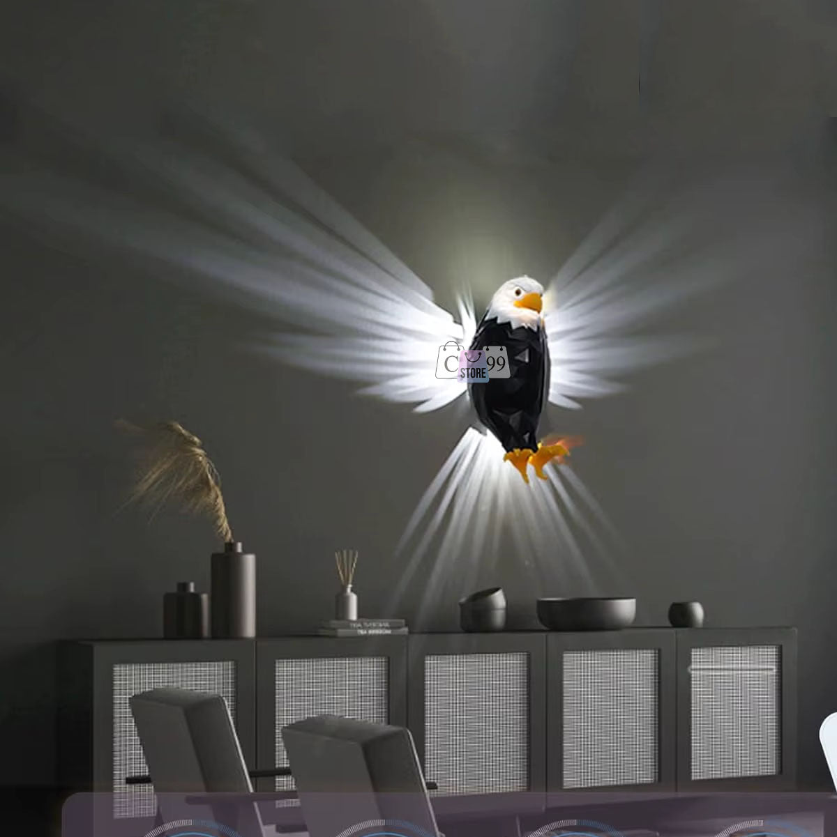 Lampara De Aguila 3d Decoracion Hogar