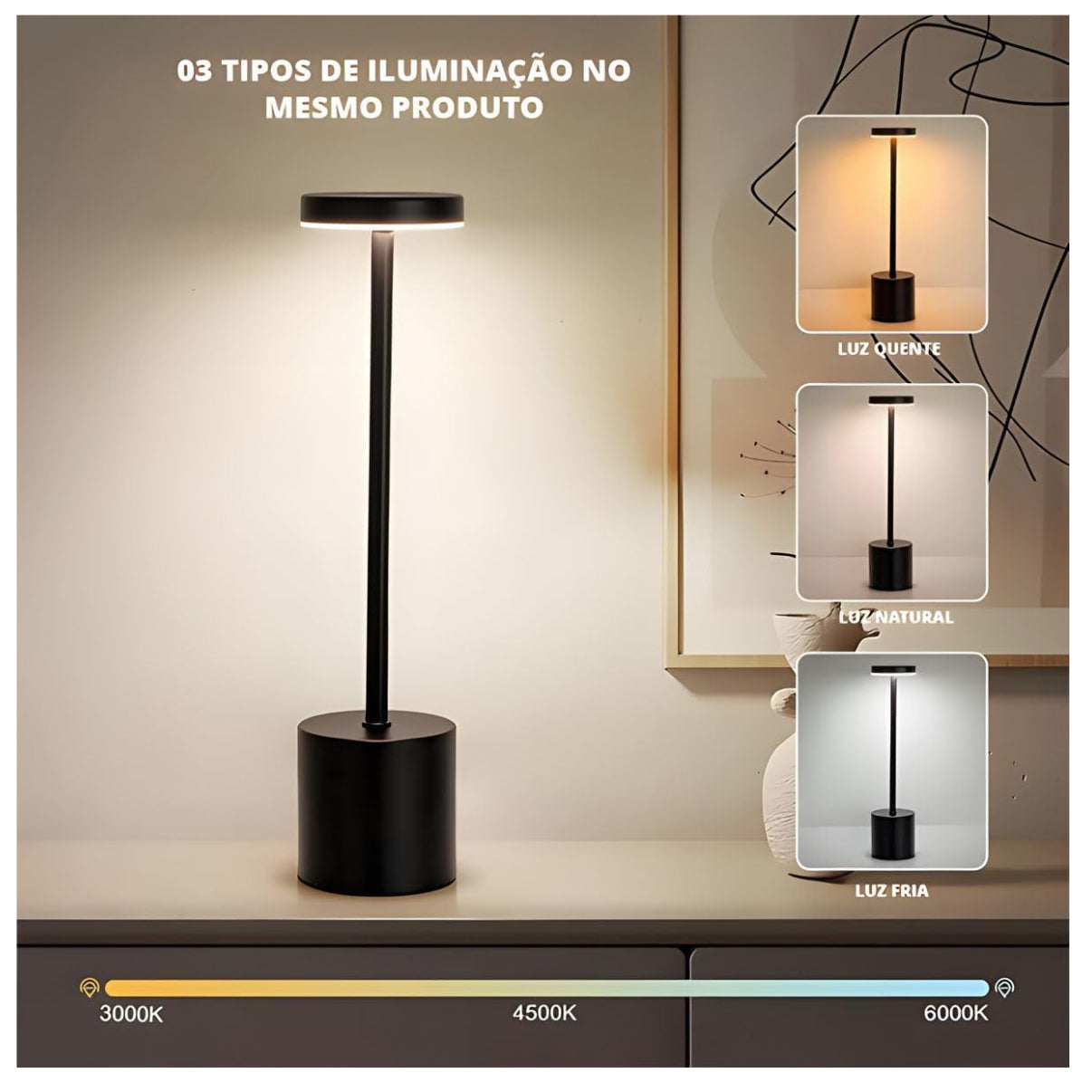 Lampara Mesa Led Touch
