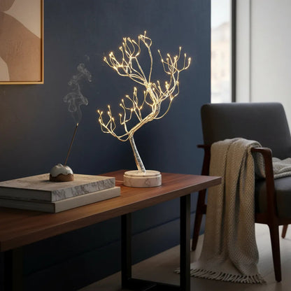 lampara led en forma de árbol