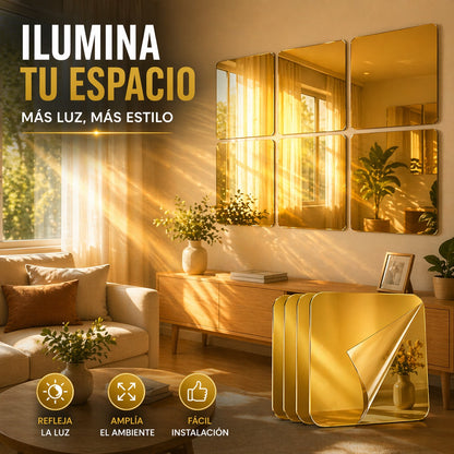 Espejos Dorados decorativos para el hogar X15