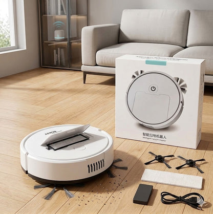 Aspiradora Robótica Inteligente Recargable | Limpieza Automática para Todo el Hogar