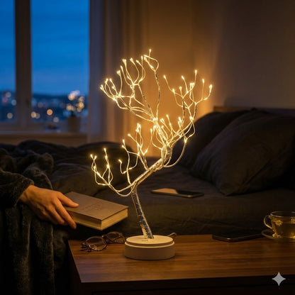 lampara led en forma de árbol