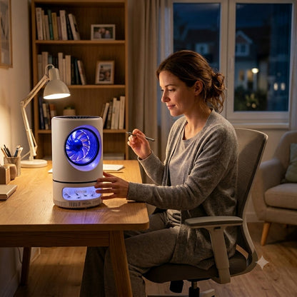 Lámpara Mata Zancudos LED Eléctrica Recargable para Hogar