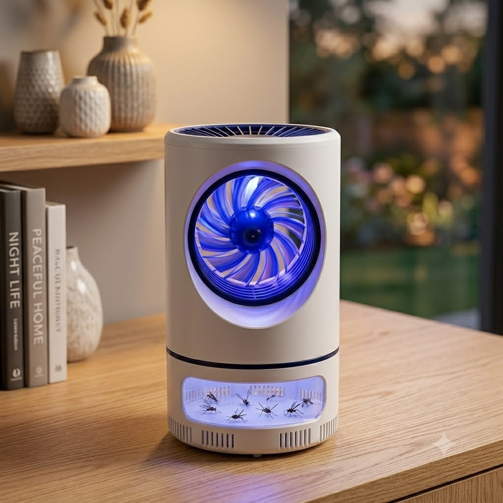 Lámpara Mata Zancudos LED Eléctrica Recargable para Hogar