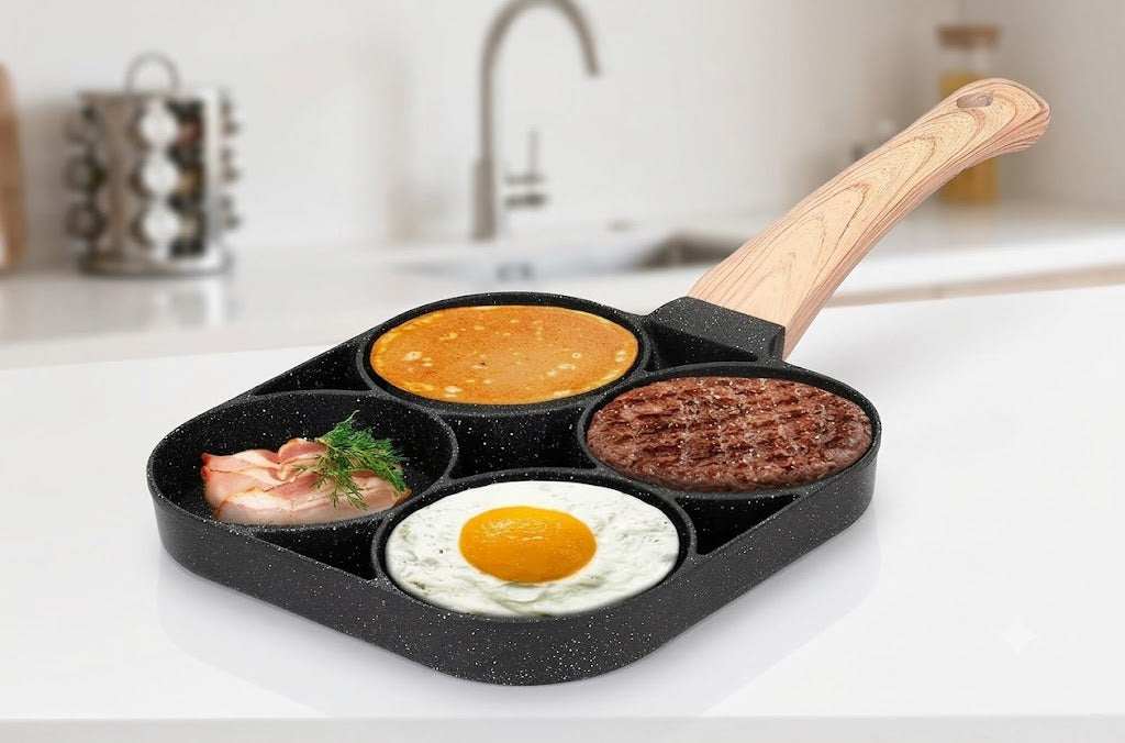 Sartén Antiadherente 4 Espacios para Desayunos Perfectos